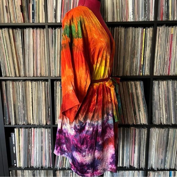 Vintage silk ice dyed mandala patchwork bolt grateful company dead sphere 🌈♻️🪩 - Picture 15 of 16